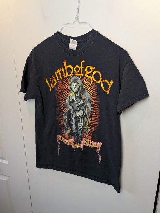 Gildan Other - Lamb Of God Again We Rise Band Tee Shirt Size Medium 100% Cotton Black Color